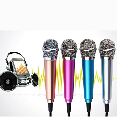 Marsnaska Microphone  Portable Mini 3.5mm Stereo Studio Speech Mic Audio Microphone For Phone/Smart Phone Desktop Accessories